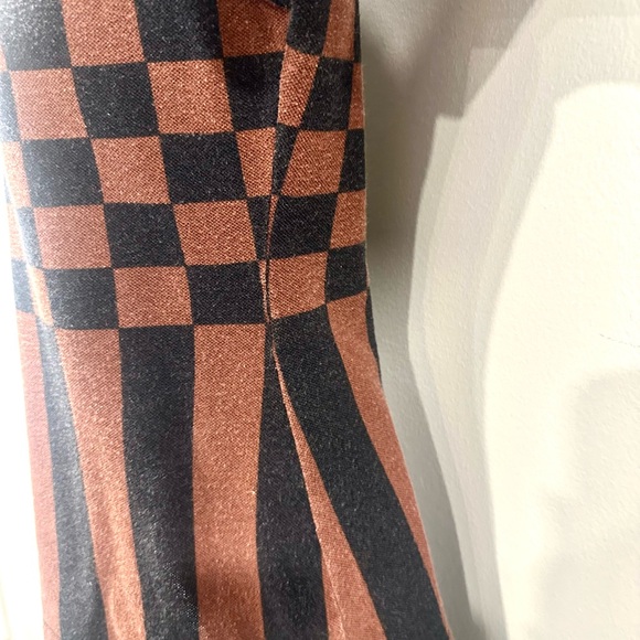 Vintage Fendi Women's Black & Brown Zucca Checkered Tee Small - Picture 6 of 10